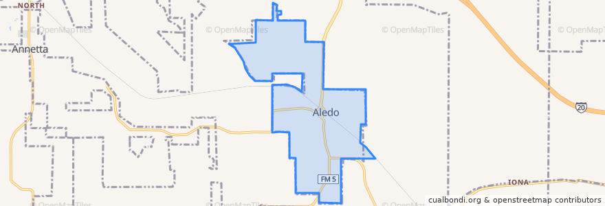 Mapa de ubicacion de Aledo.