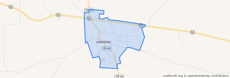 Mapa de ubicacion de Annona.