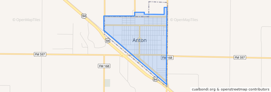 Mapa de ubicacion de Anton.