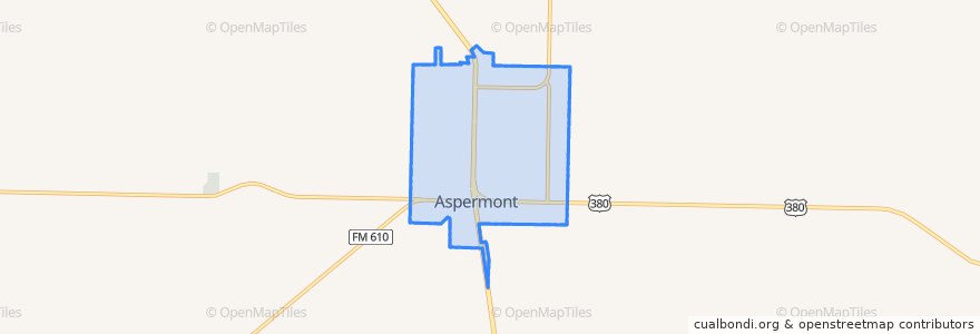 Mapa de ubicacion de Aspermont.