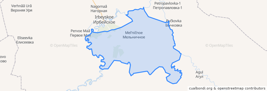 Mapa de ubicacion de Мельничный сельсовет.