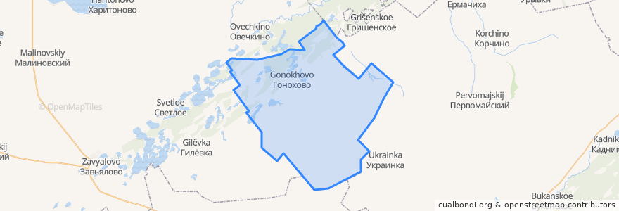 Mapa de ubicacion de Гоноховский сельсовет.