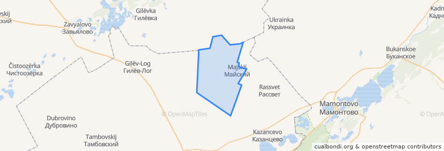 Mapa de ubicacion de Майский сельсовет.