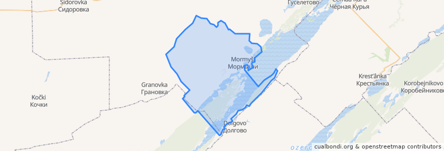 Mapa de ubicacion de Мормышанский сельсовет.