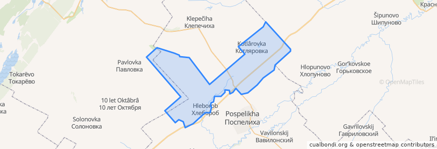 Mapa de ubicacion de Борковский сельсовет.