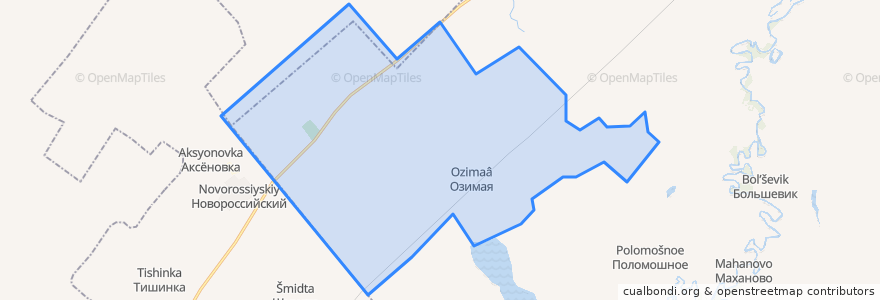 Mapa de ubicacion de Озимовский сельсовет.