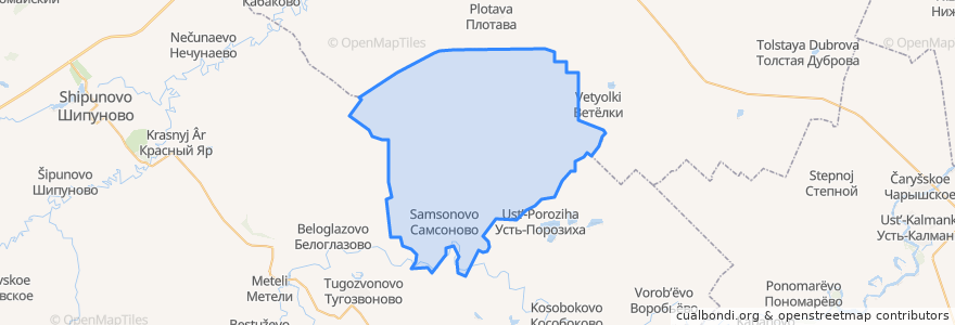 Mapa de ubicacion de Самсоновский сельсовет.