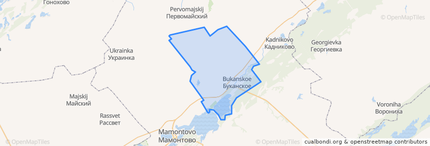 Mapa de ubicacion de Буканский сельсовет.