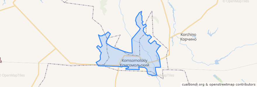 Mapa de ubicacion de Комсомольский сельсовет.