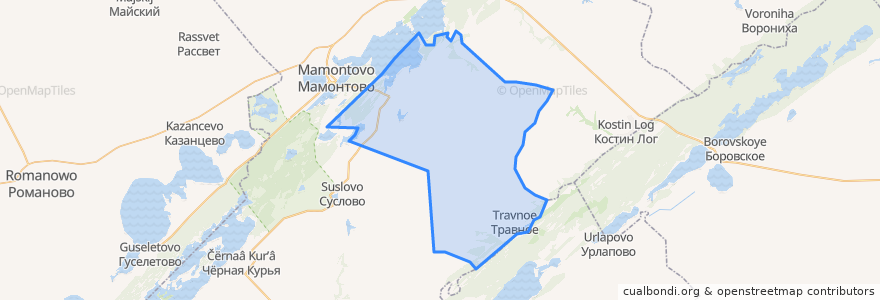 Mapa de ubicacion de Островновский сельсовет.