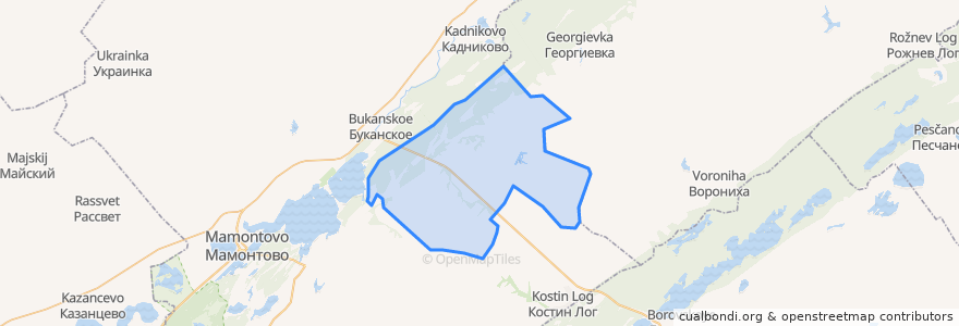 Mapa de ubicacion de Покровский сельсовет.