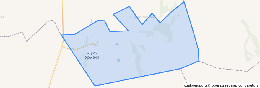 Mapa de ubicacion de Урывский сельсовет.