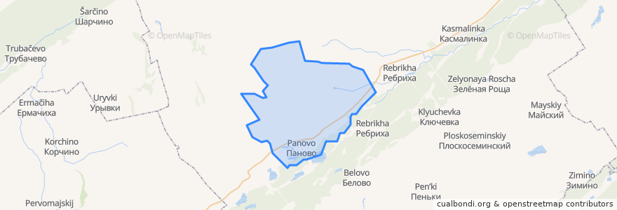 Mapa de ubicacion de Пановский сельсовет.