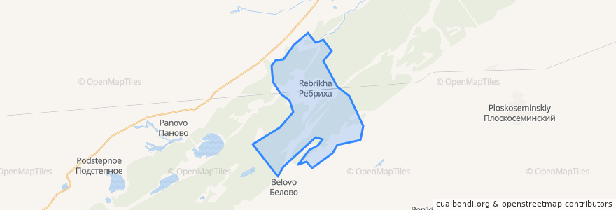 Mapa de ubicacion de Станционно-Ребрихинский сельсовет.