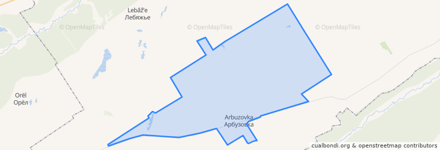 Mapa de ubicacion de Арбузовский сельсовет.