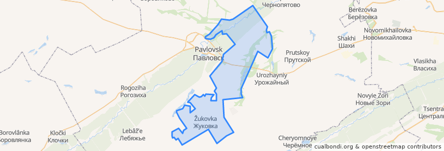 Mapa de ubicacion de Павлозаводской сельсовет.