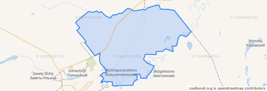 Mapa de ubicacion de Большепанюшевский сельсовет.