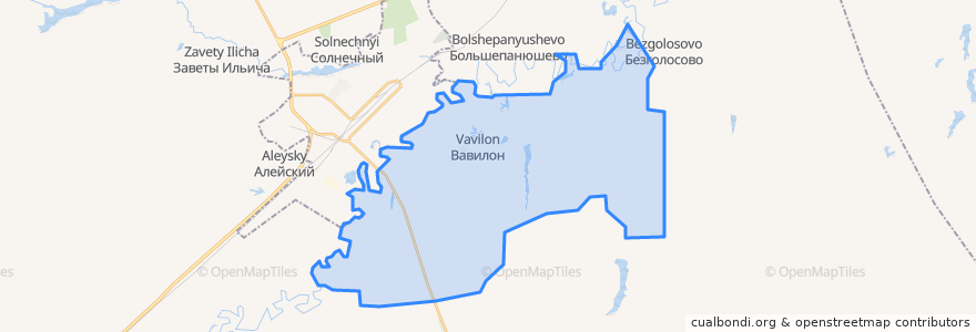 Mapa de ubicacion de Фрунзенский сельсовет.