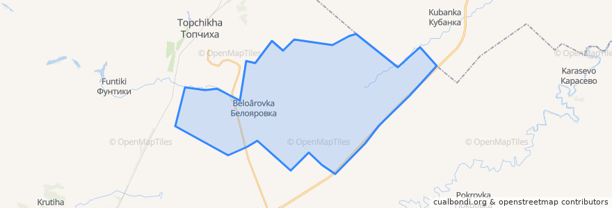 Mapa de ubicacion de Белояровский сельсовет.