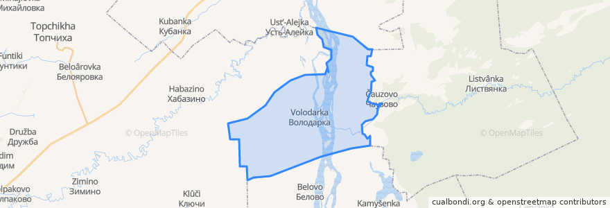 Mapa de ubicacion de Володарский сельсовет.