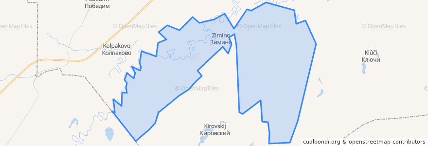 Mapa de ubicacion de Зиминский сельсовет.