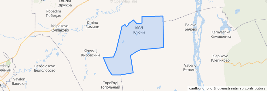 Mapa de ubicacion de Ключевский сельсовет.