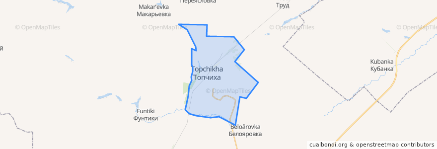 Mapa de ubicacion de Топчихинский сельсовет.