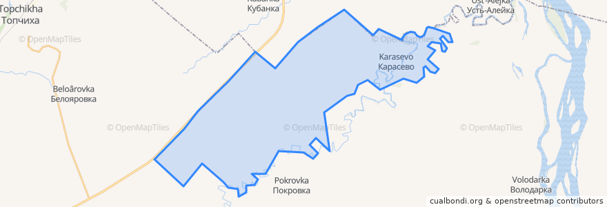 Mapa de ubicacion de Хабазинский сельсовет.