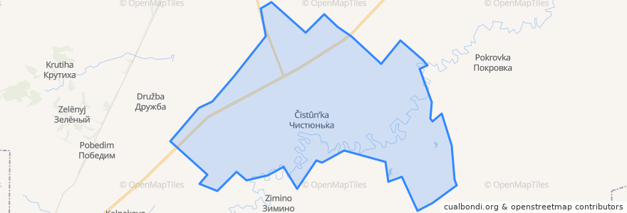 Mapa de ubicacion de Чистюньский сельсовет.