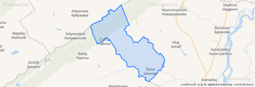 Mapa de ubicacion de Шиловский сельсовет.