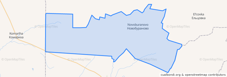 Mapa de ubicacion de Новобурановский сельсовет.