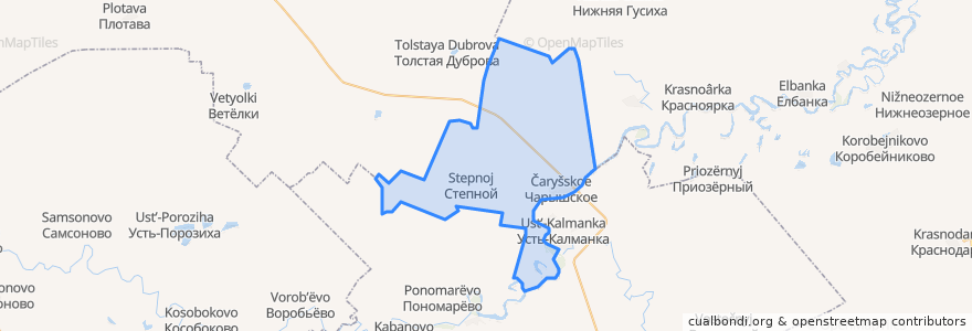 Mapa de ubicacion de Чарышский сельсовет.