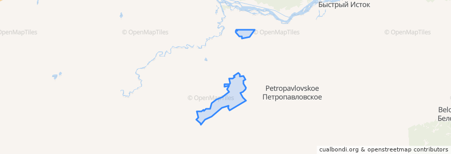 Mapa de ubicacion de Краснодарский сельсовет.