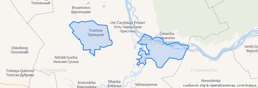 Mapa de ubicacion de Троицкий сельсовет.