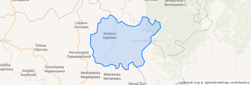 Mapa de ubicacion de Карповский сельсовет.