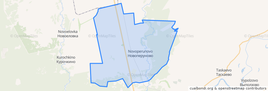 Mapa de ubicacion de Новоперуновский сельсовет.