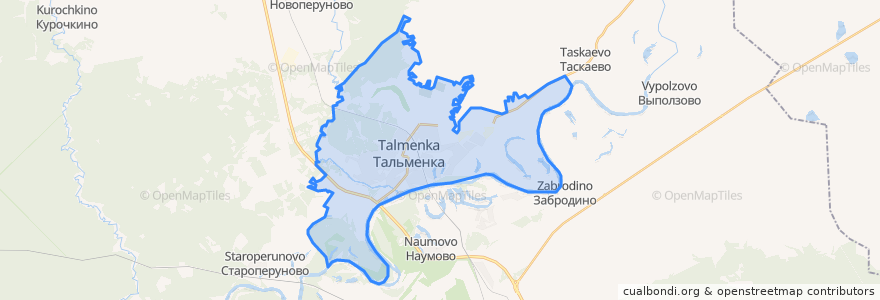 Mapa de ubicacion de Тальменский поссовет.