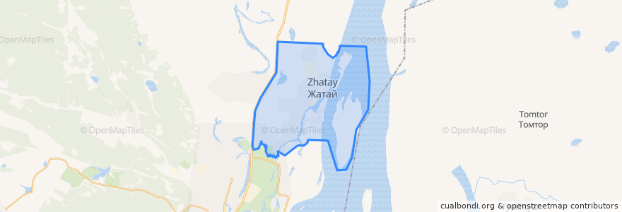 Mapa de ubicacion de городской округ Жатай.