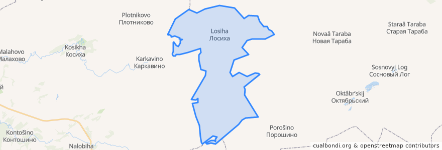 Mapa de ubicacion de Лосихинский сельсовет.