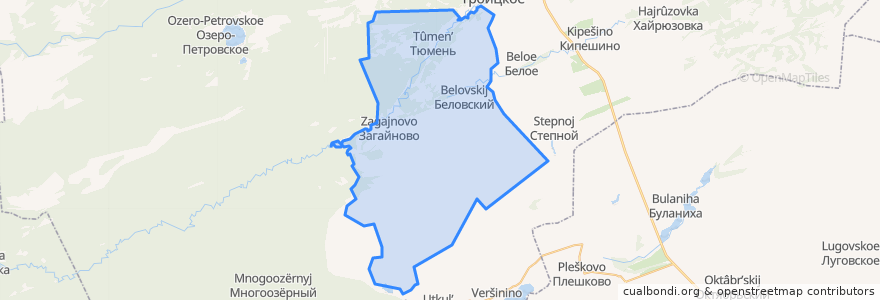 Mapa de ubicacion de Беловский сельсовет.