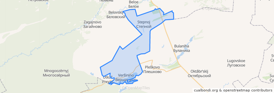 Mapa de ubicacion de Зелёнополянский сельсовет.