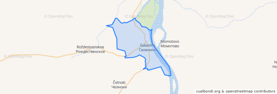 Mapa de ubicacion de Галанинский сельсовет.