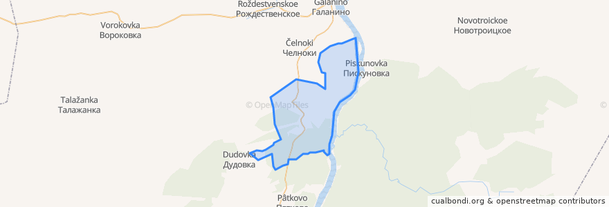 Mapa de ubicacion de Мокрушинский сельсовет.