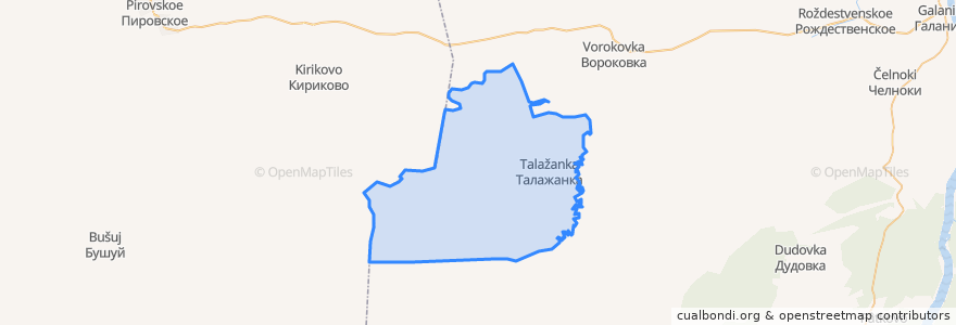 Mapa de ubicacion de Талажанский сельсовет.