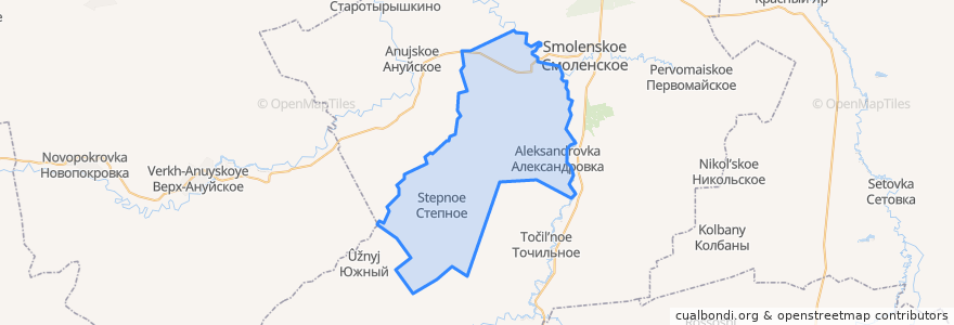 Mapa de ubicacion de Кировский сельсовет.