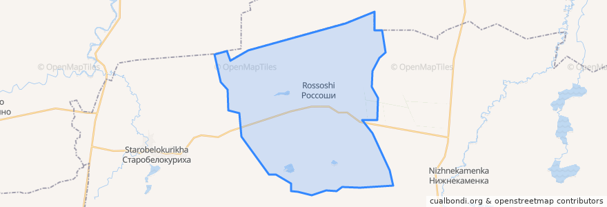 Mapa de ubicacion de Россошинский сельсовет.