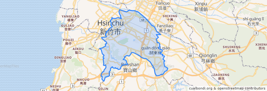 Mapa de ubicacion de 東區.