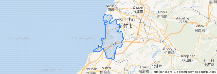 Mapa de ubicacion de 香山區.