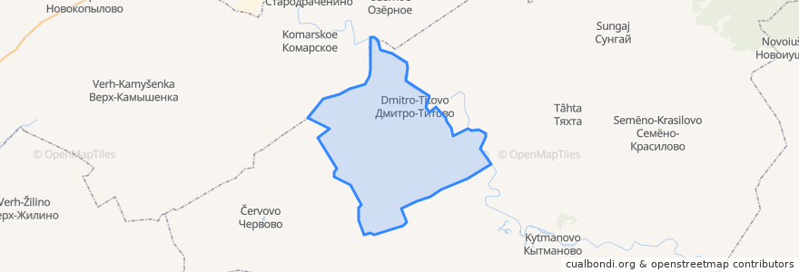 Mapa de ubicacion de Дмитро-Титовский сельсовет.