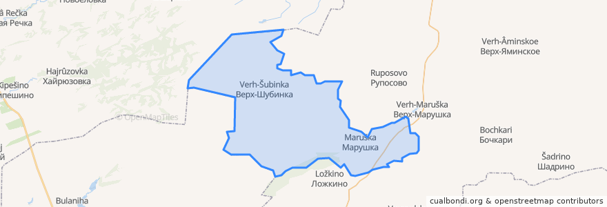 Mapa de ubicacion de Марушинский сельсовет.